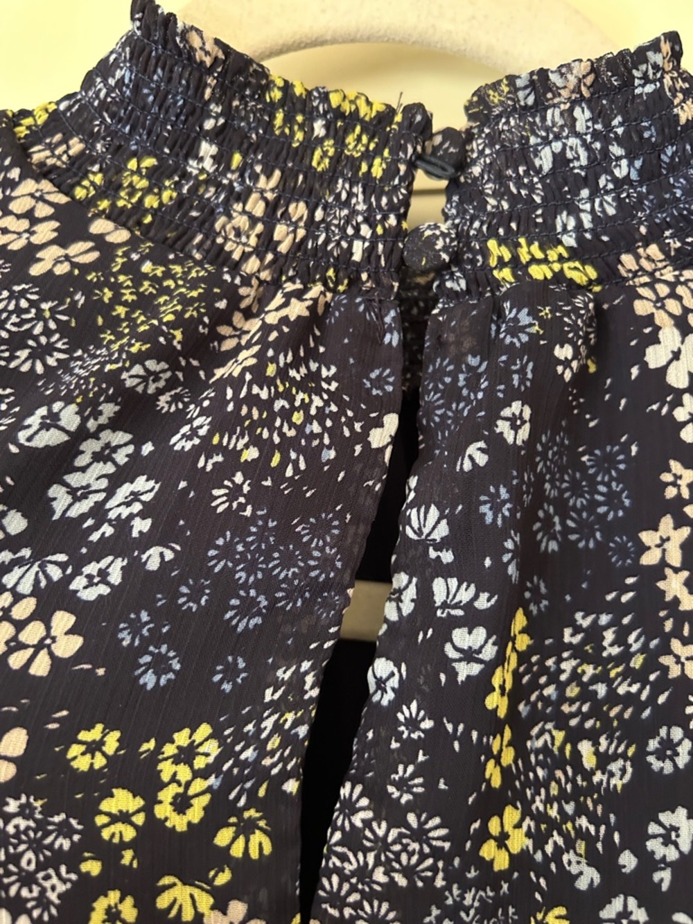 MSK Navy Floral Ruffle Tiered Sundress with Yellow Accents - Picture 7 of 10